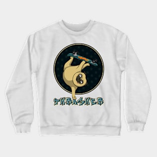 Skateboarder pug Crewneck Sweatshirt